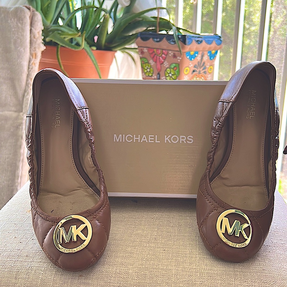 Michael Kors Fulton Quilted Leather Ballet Flat